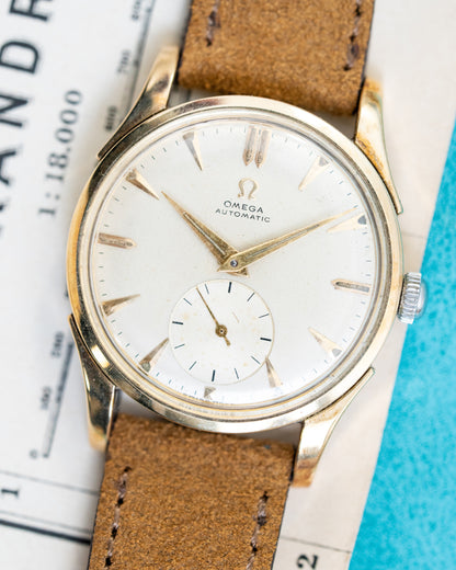 1950 Vintage Omega Two-Tone Bumper Automatic Ref. 2636-3 - Silver Dial