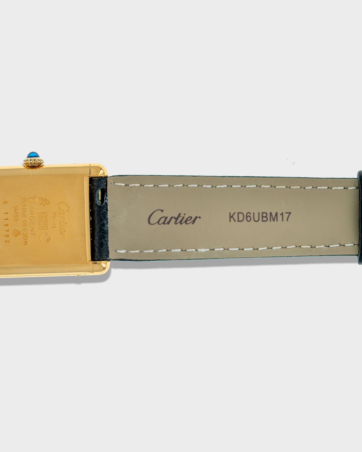 1970's Vintage Vermeil Cartier Must de Tank Vermeil Large Model - Yellow 'Lemon' Dial with Box and Cartier Strap
