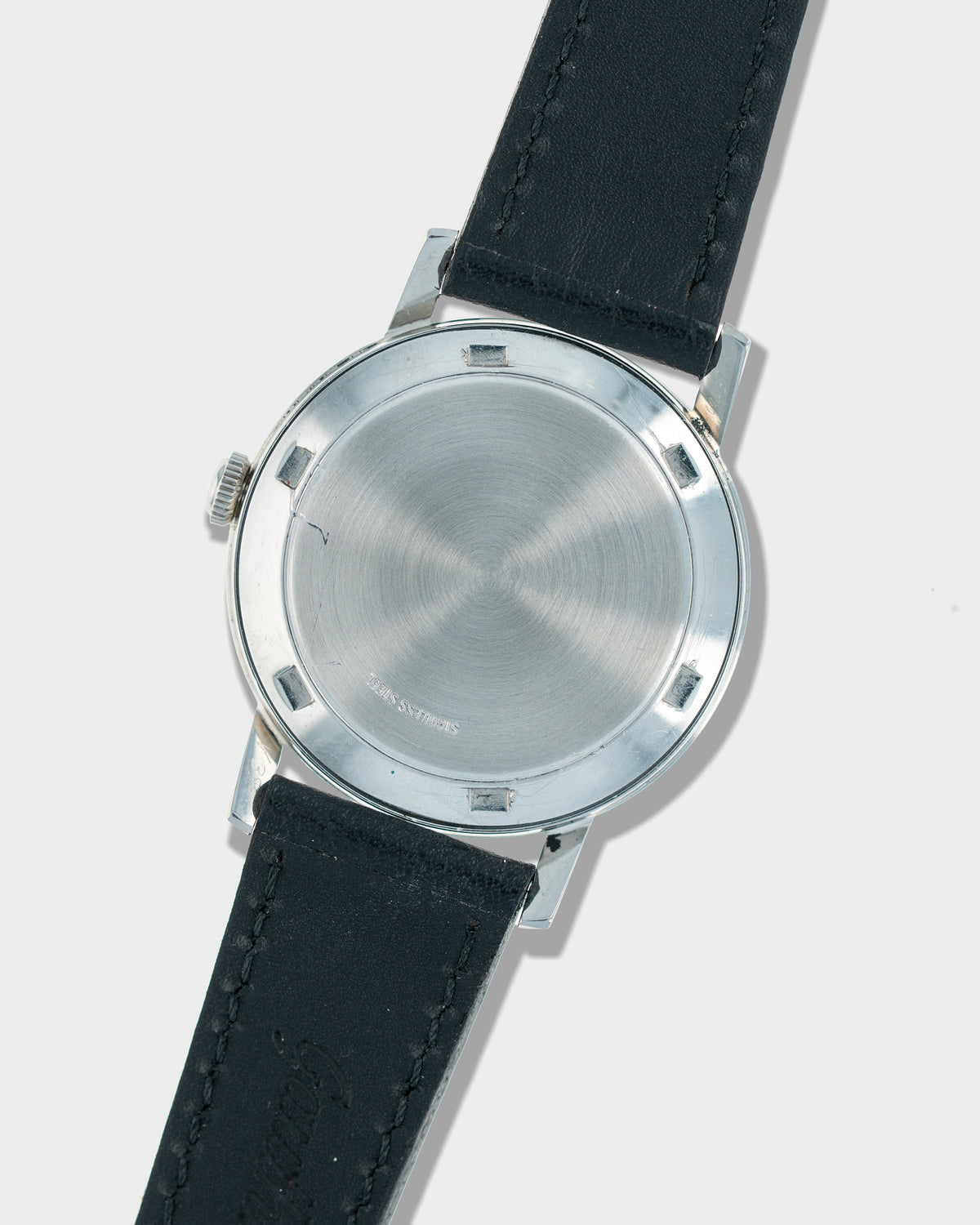 1960's Vintage Steel Movado Sub-Sea - Silver Dial with Stepped Case