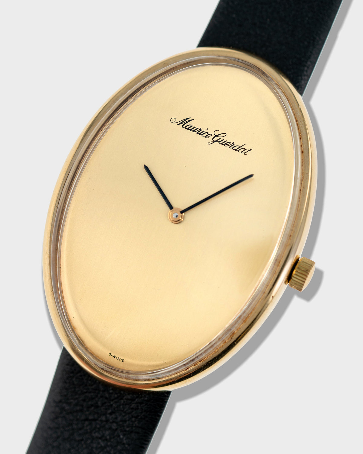 1970's Vintage Yellow Gold Plated Maurice Gerdat Maxi-Oval Ref. 3238 - Champagne Dial