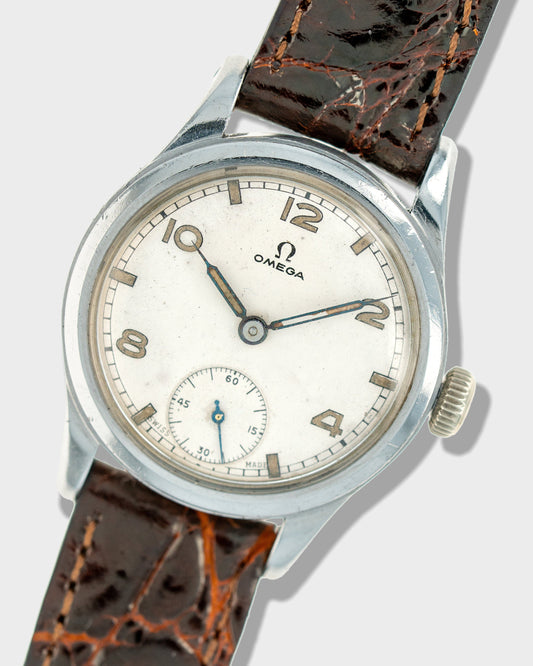 1939 Vintage Steel Omega Military Calatrava - Silver