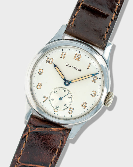1944 Vintage	Steel Longines Military 'Sei Tacche' - Silver Dial