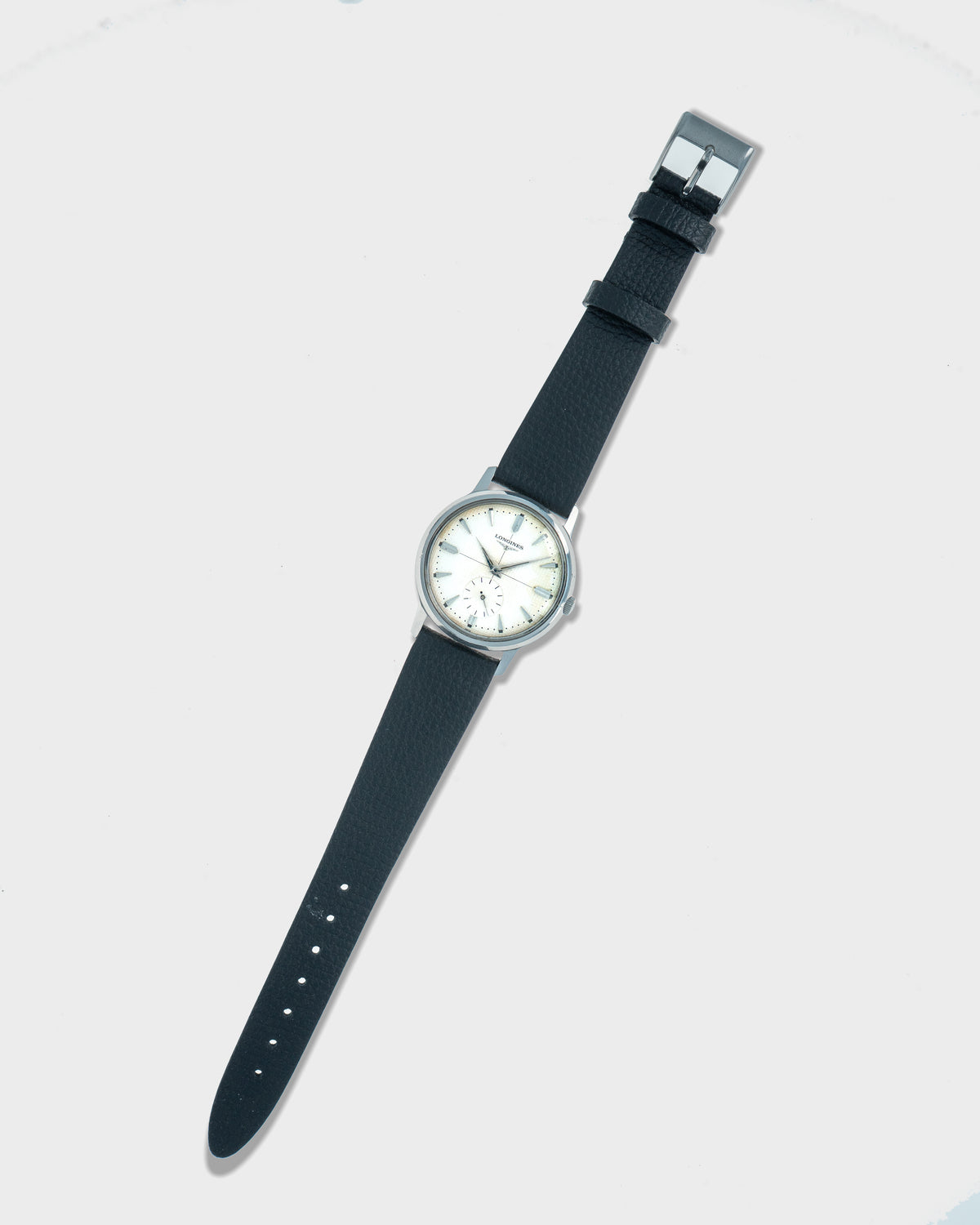 1958 Vintage Steel Longines Sub-seconds Calatrava - Crosshair Waffle Dial