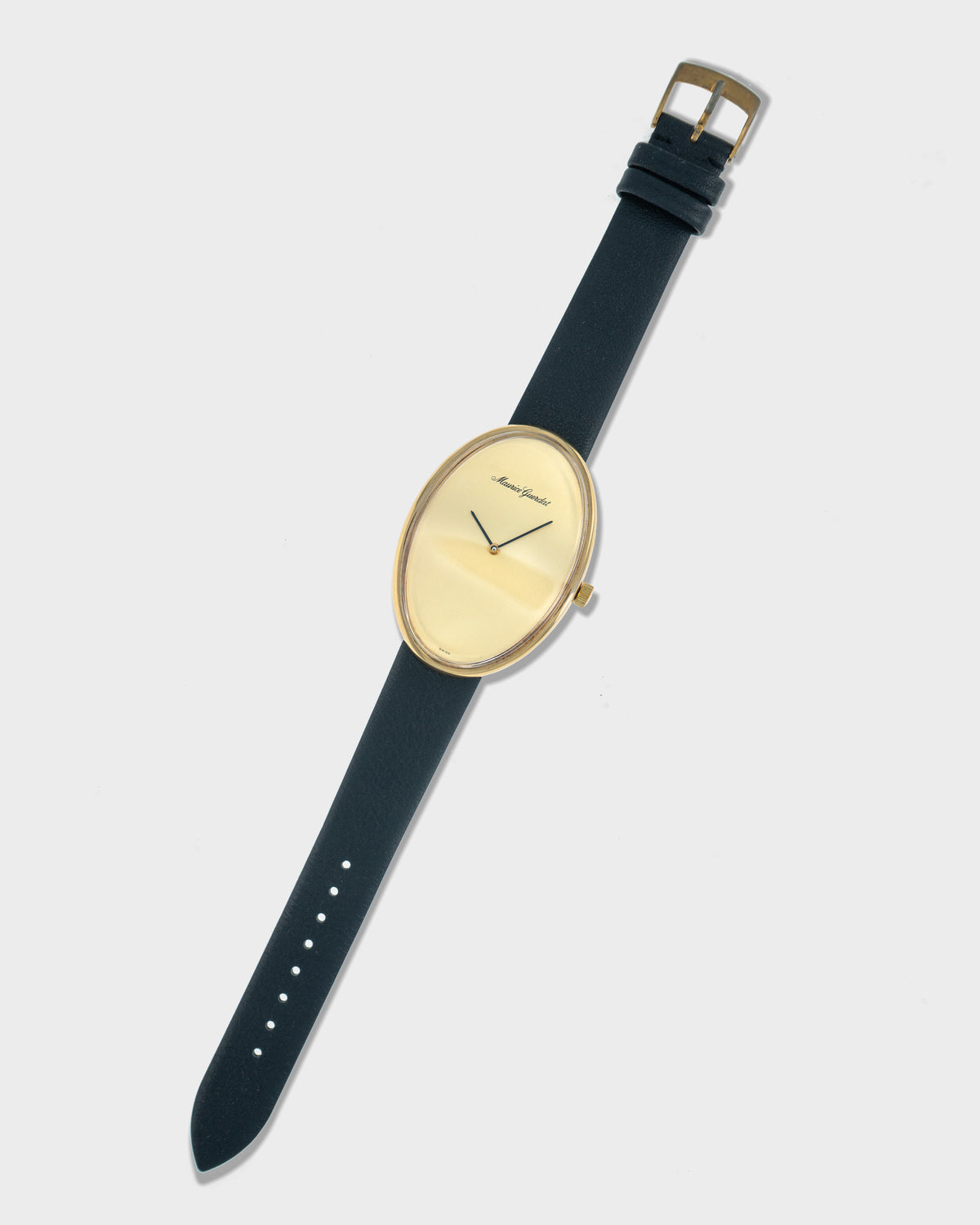 1970's Vintage Yellow Gold Plated Maurice Gerdat Maxi-Oval Ref. 3238 - Champagne Dial