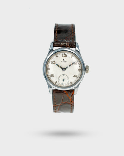 1939 Vintage Steel Omega Military Calatrava - Silver