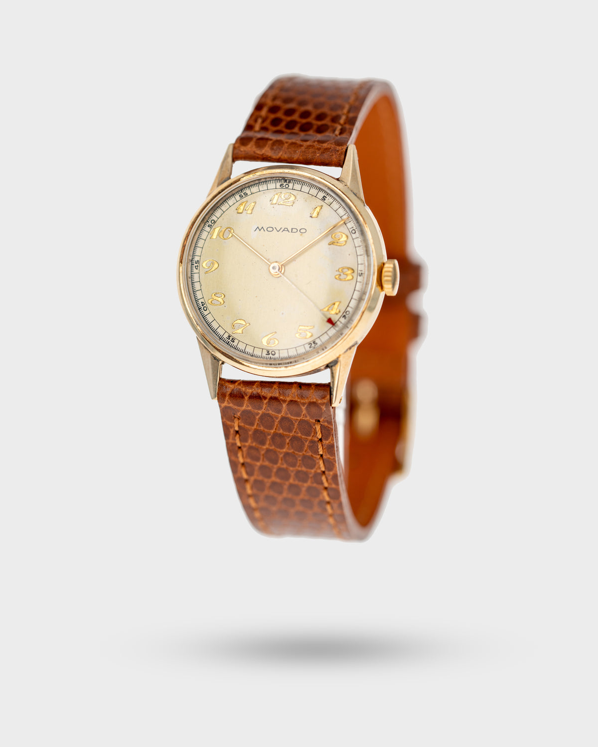 1930's Vintage Yellow Gold Filled Movado - Silver Dial with Breguet Numerals