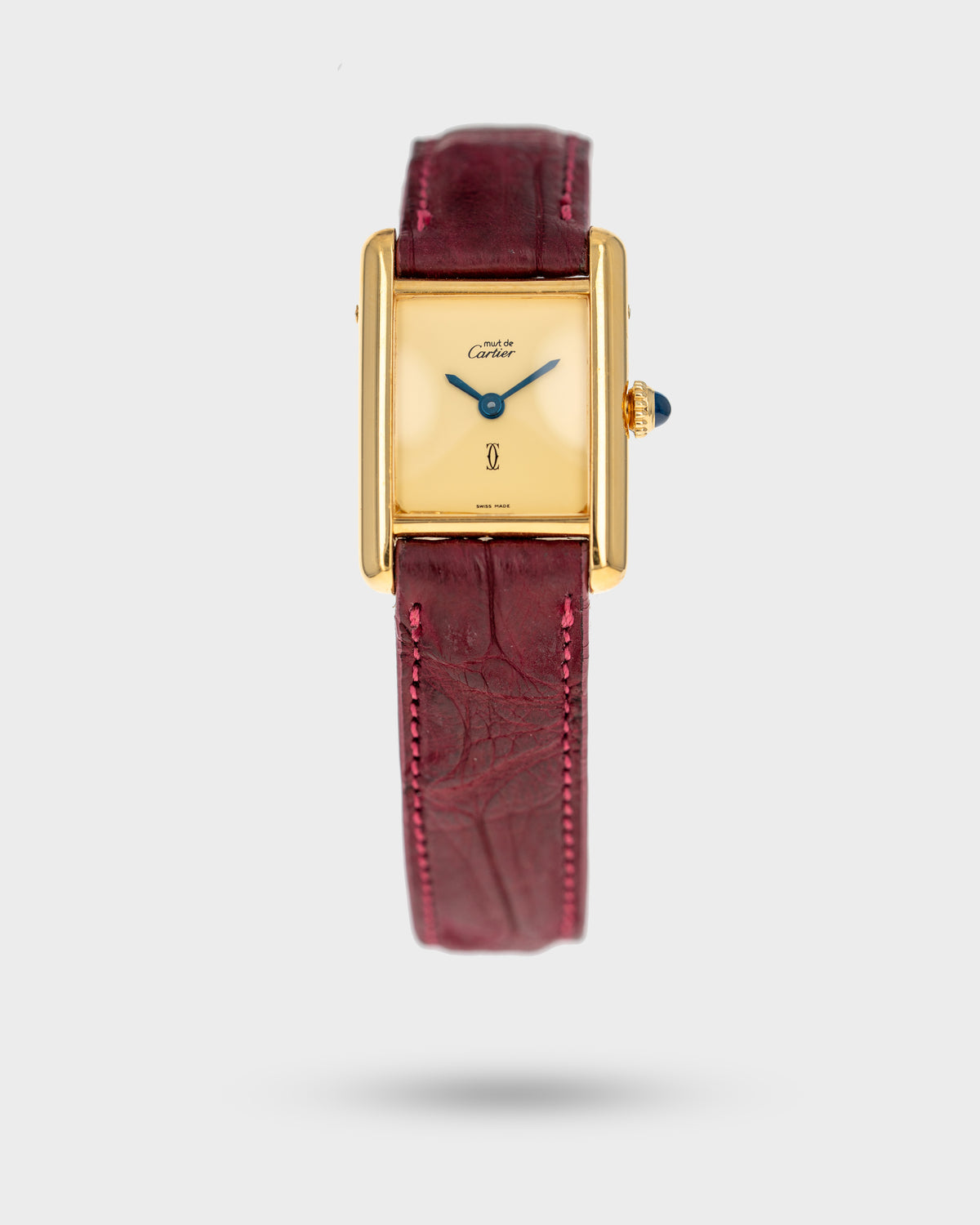 1970's Vintage Vermeil Cartier Must de Tank Vermeil Small Model - Yellow 'Lemon' Dial
