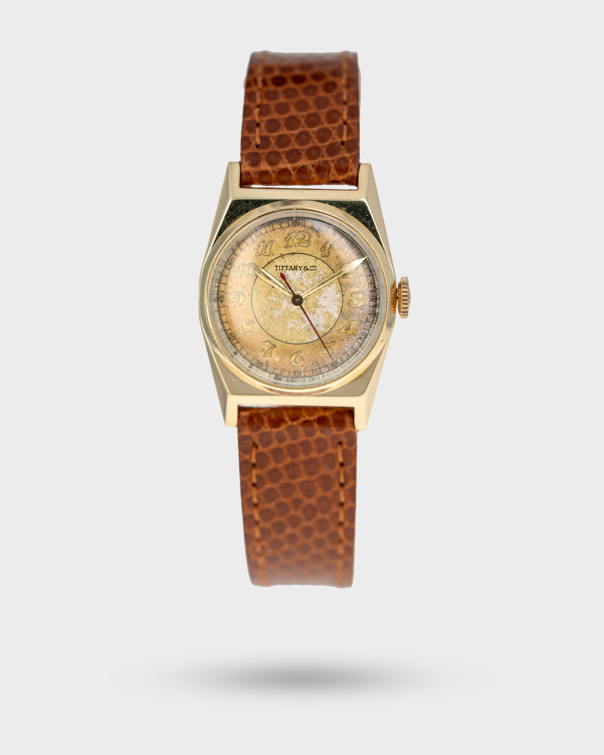 1930's Vintage Solid Yellow Gold Tiffany & Co. Hooded-Lug Tonneau Case - Two-Tone Breguet Numeral Dial