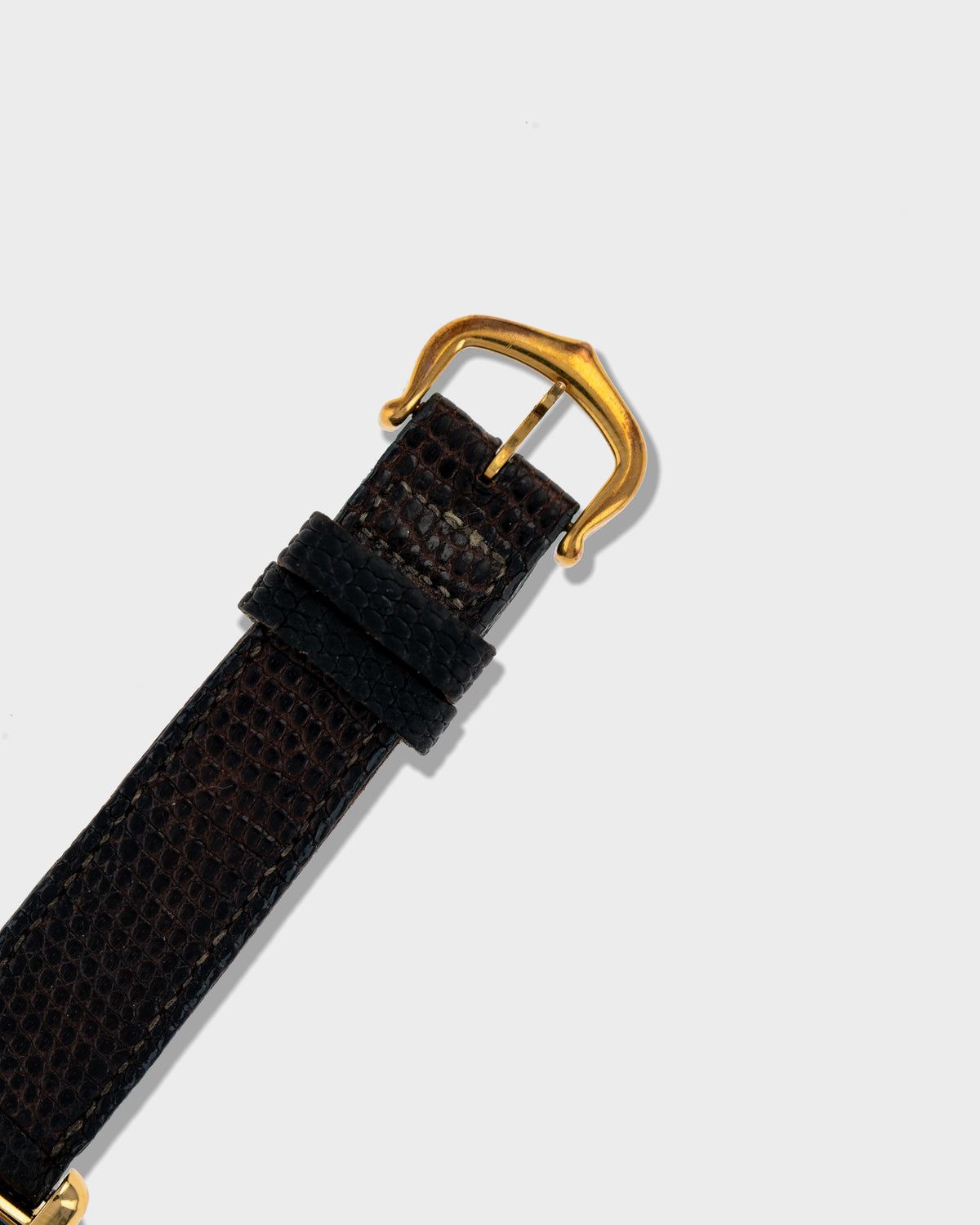 1970's Vintage Vermeil Cartier Must de Tank Small Model - Black Dial with Cartier Strap