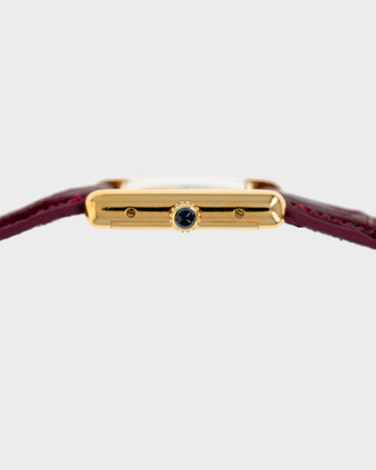 1970's Vintage Vermeil Cartier Must de Tank Vermeil Small Model - Yellow 'Lemon' Dial