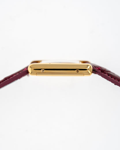 1970's Vintage Vermeil Cartier Must de Tank Vermeil Small Model - Yellow 'Lemon' Dial
