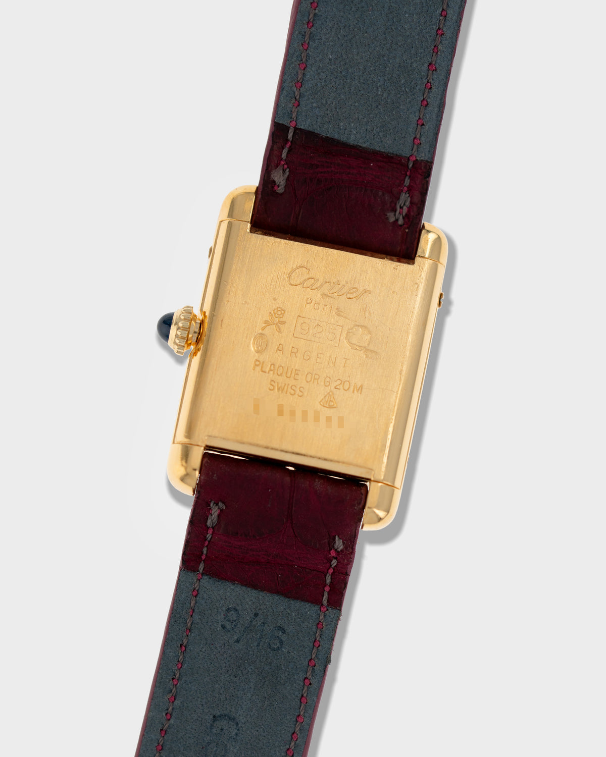 1970's Vintage Vermeil Cartier Must de Tank Vermeil Small Model - Yellow 'Lemon' Dial