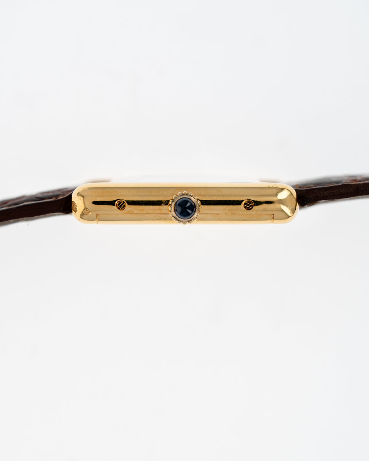 1970's Vintage Vermeil Cartier Tank Must de Large Model - Black Dial