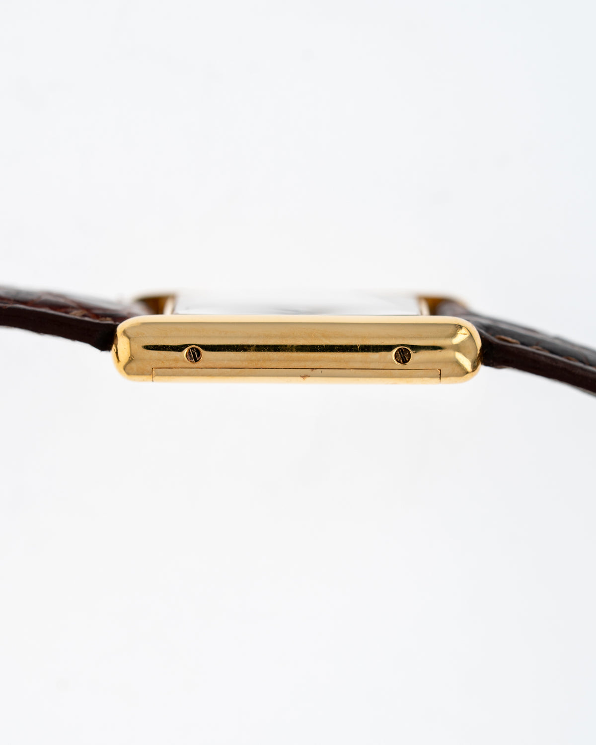 1970's Vintage Vermeil Cartier Tank Must de Large Model - Black Dial