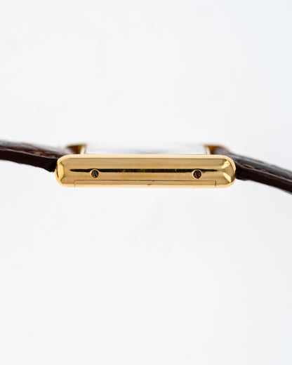 1970's Vintage Vermeil Cartier Tank Must de Large Model - Black Dial