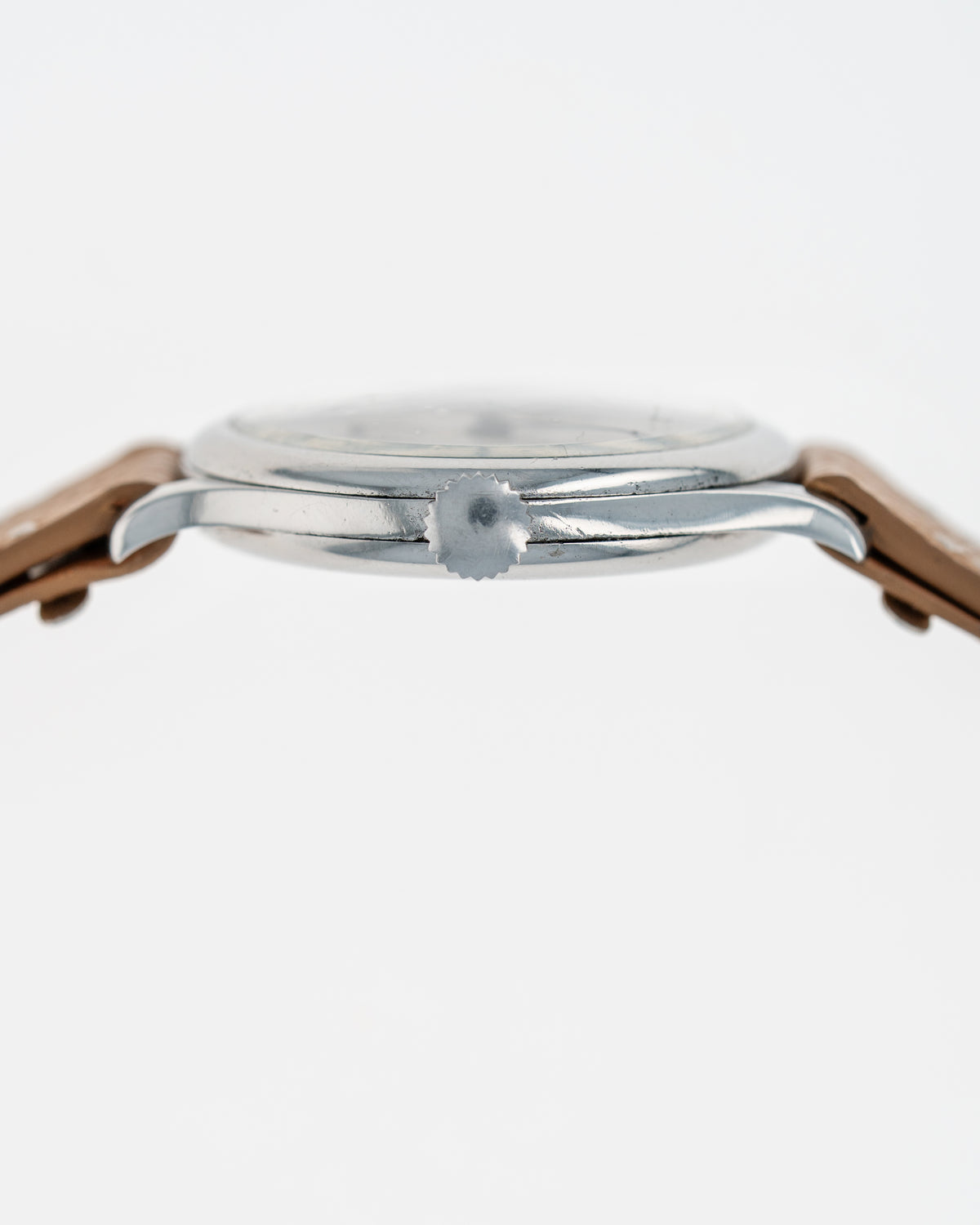 1934 Vintage Steel Longines Calatrava - Smoky Silver Tropical Dial