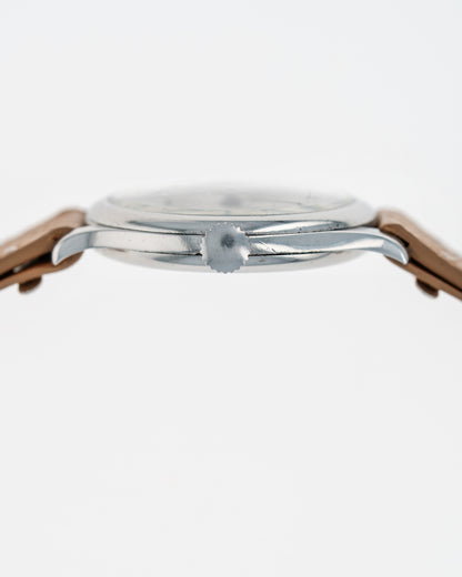 1934 Vintage Steel Longines Calatrava - Smoky Silver Tropical Dial
