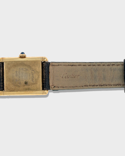 1970's Vintage Vermeil Cartier Must de Tank Vermeil Large Model - Yellow 'Lemon' Dial