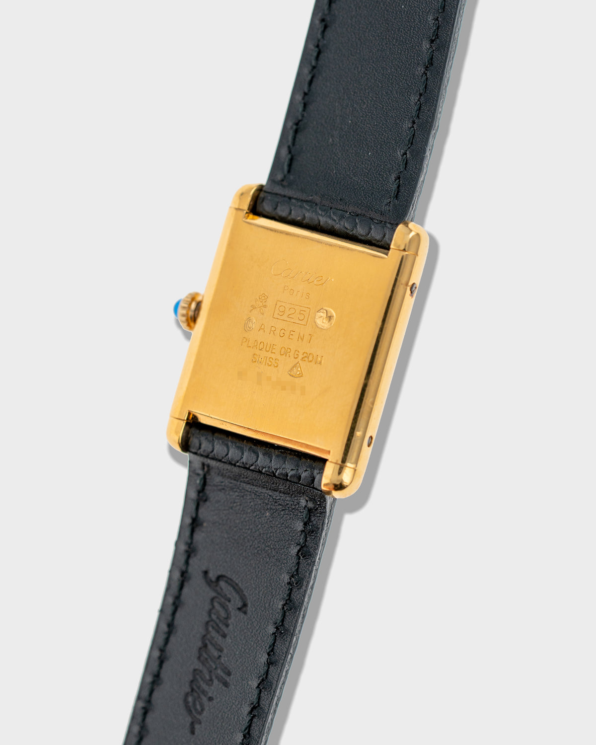 1970's Vintage Vermeil Cartier Must de Tank Vermeil Large Model - Yellow 'Lemon' Dial