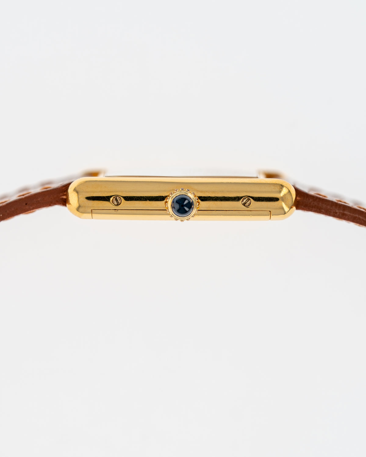 1970's Vintage Vermeil Cartier Must de Tank Vermeil Large Model - Yellow 'Lemon' Dial