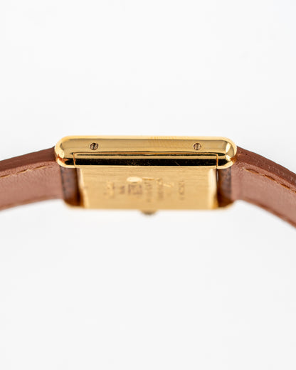1970's Vintage Vermeil Cartier Must de Tank Vermeil Large Model - Yellow 'Lemon' Dial
