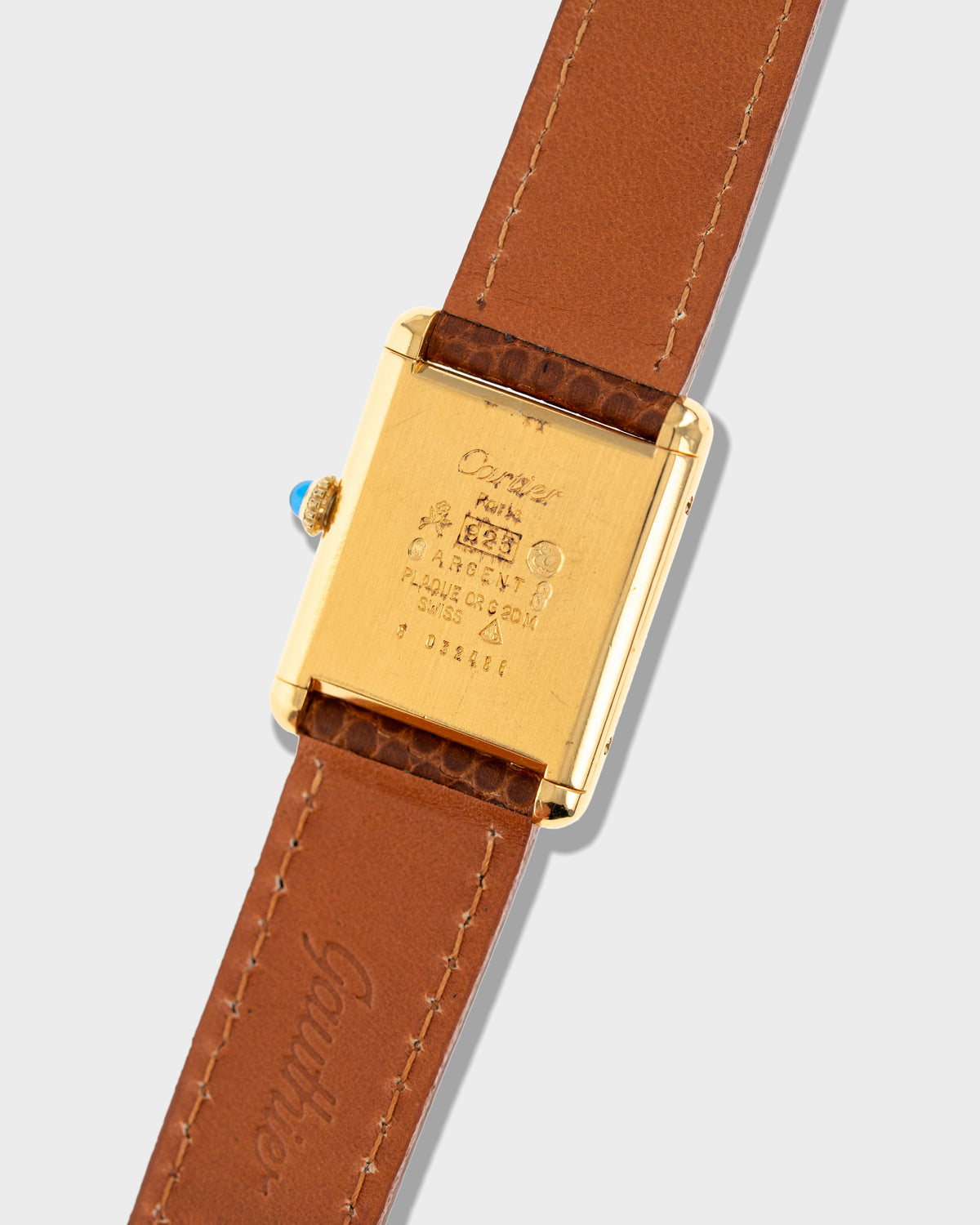 1970's Vintage Vermeil Cartier Must de Tank Vermeil Large Model - Yellow 'Lemon' Dial