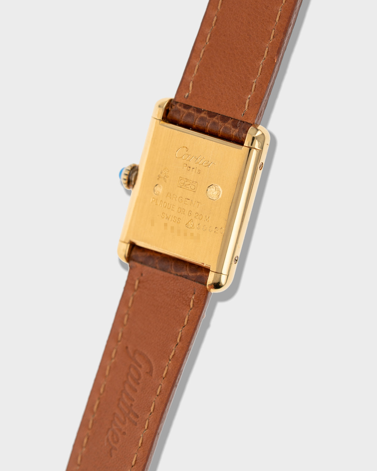 1970's Vintage Vermeil Cartier Must de Tank Vermeil Small Model - Yellow 'Lemon' Dial