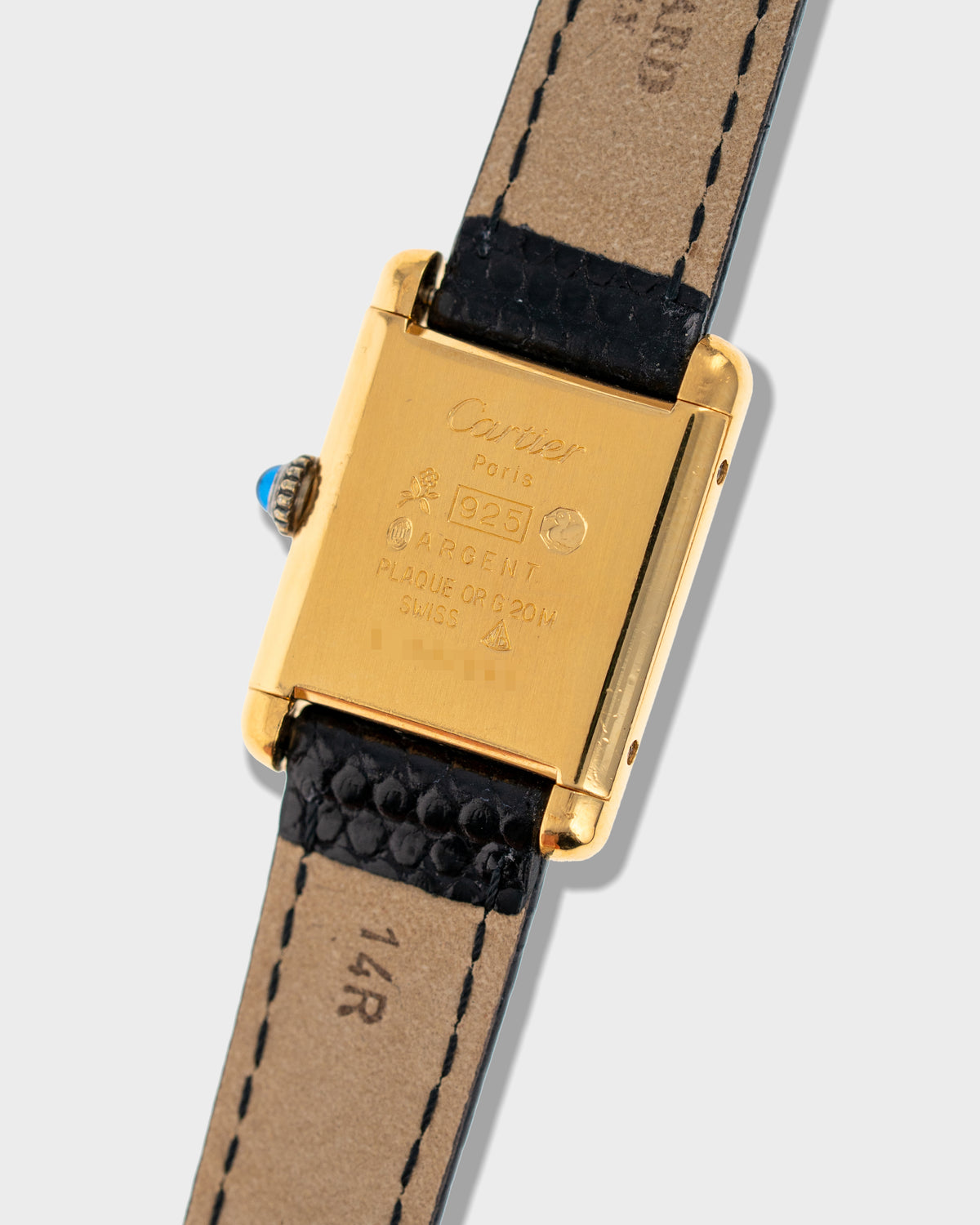1970's Vintage Vermeil Cartier Must de Tank Vermeil Small Model - Yellow 'Lemon' Dial