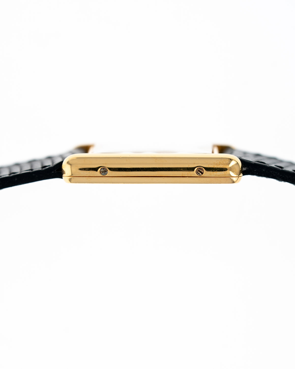 1980's Vintage Cartier Must de Tank Quartz Vermeil Large Model  Ref. 881008 - Yellow 'Lemon' Dial
