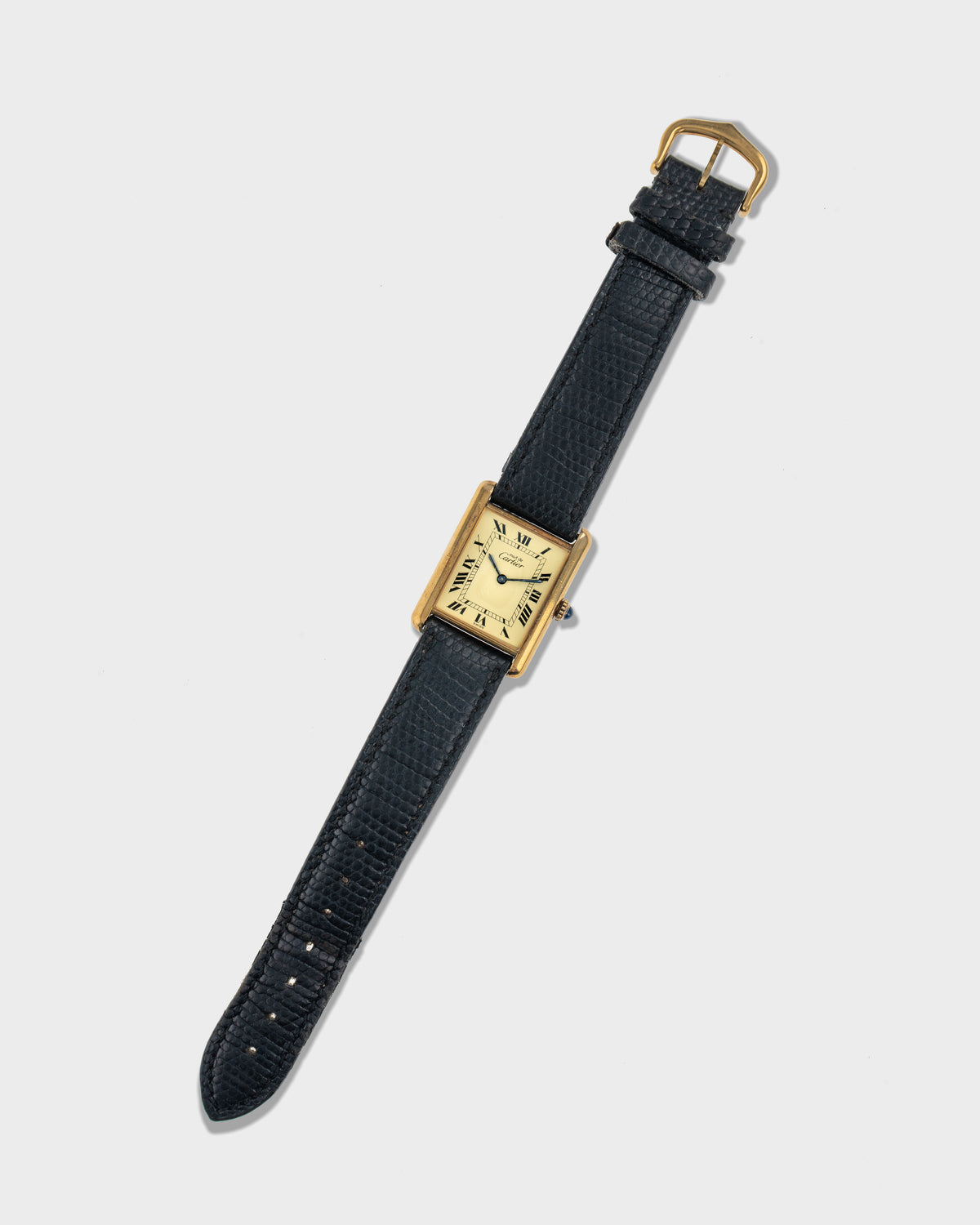 1970's Vintage Vermeil Cartier Must de Tank Vermeil Large Model - Yellow 'Lemon' Dial