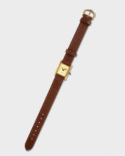 1970's Vintage Vermeil Cartier Must de Tank Vermeil Small Model - Yellow 'Lemon' Dial