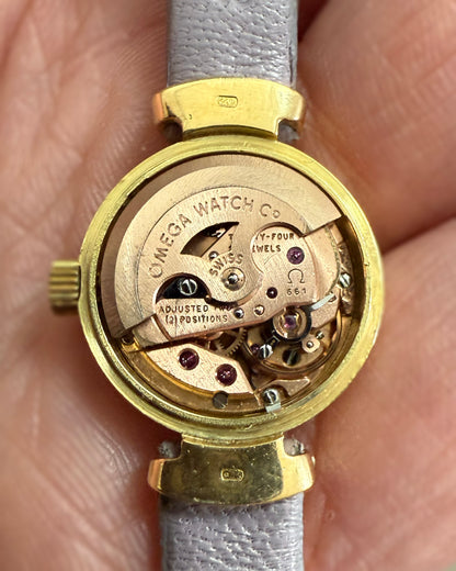 1962 Omega 18k Yellow Gold Ladymatic Ref. 511044 - Silver Dial