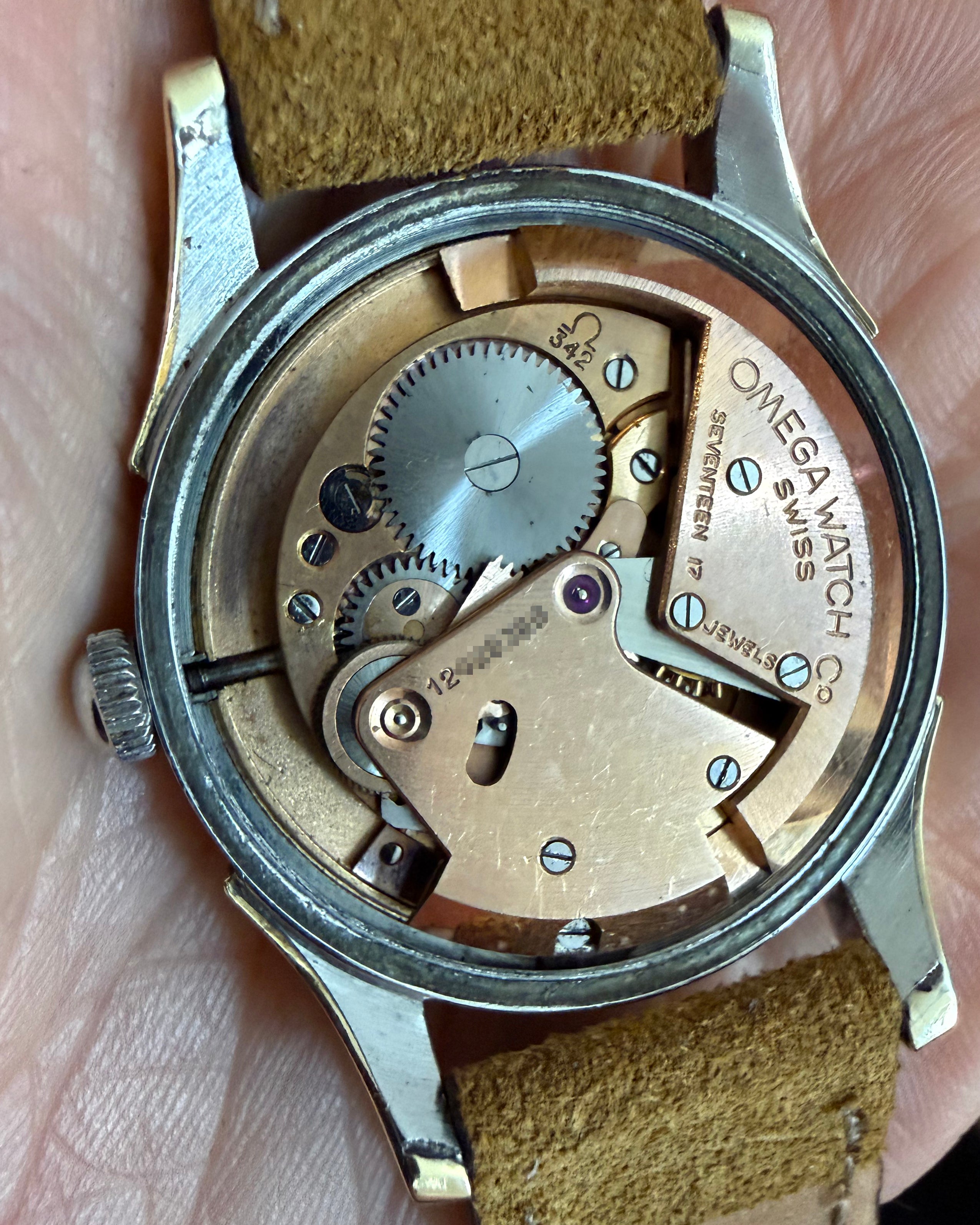 1950 Vintage Omega Two-Tone Bumper Automatic Ref. 2636-3 - Silver