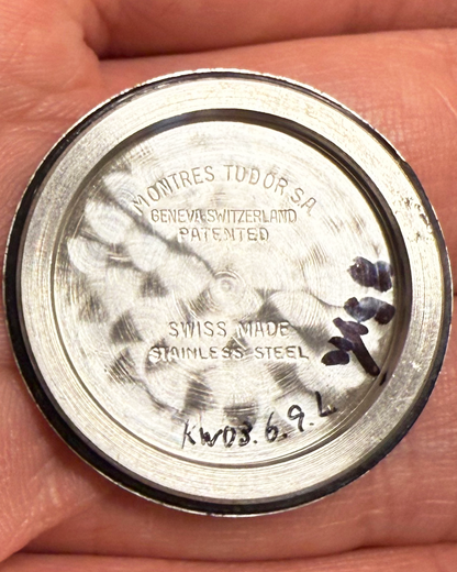 1962 Vintage Tudor Oyster Shock-Resisting Ref. 7934 - Matte Black 'Big Rose' Dial