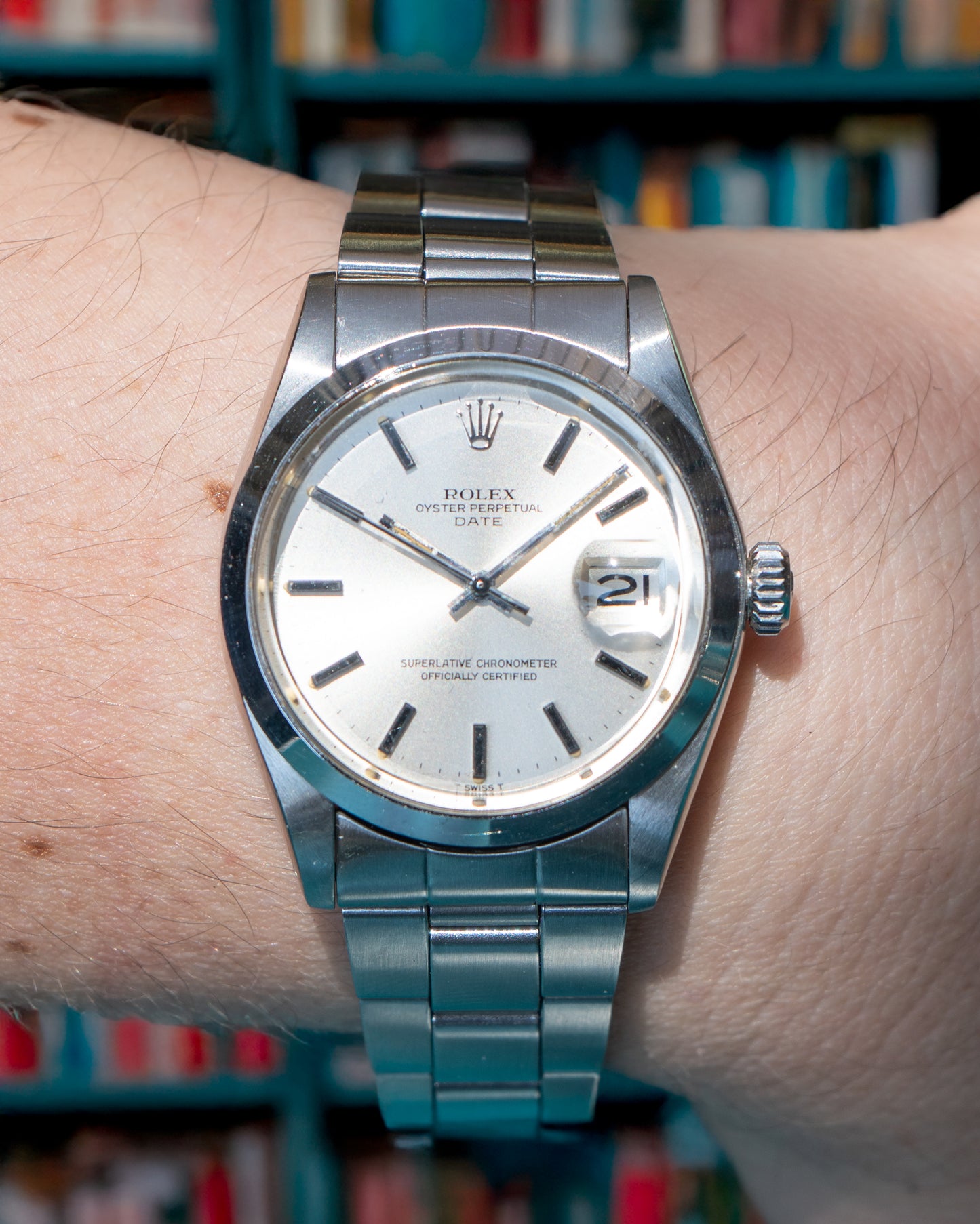 1974 Vintage Rolex Date Ref. 1500 - Silver Dial with Box and Inserts