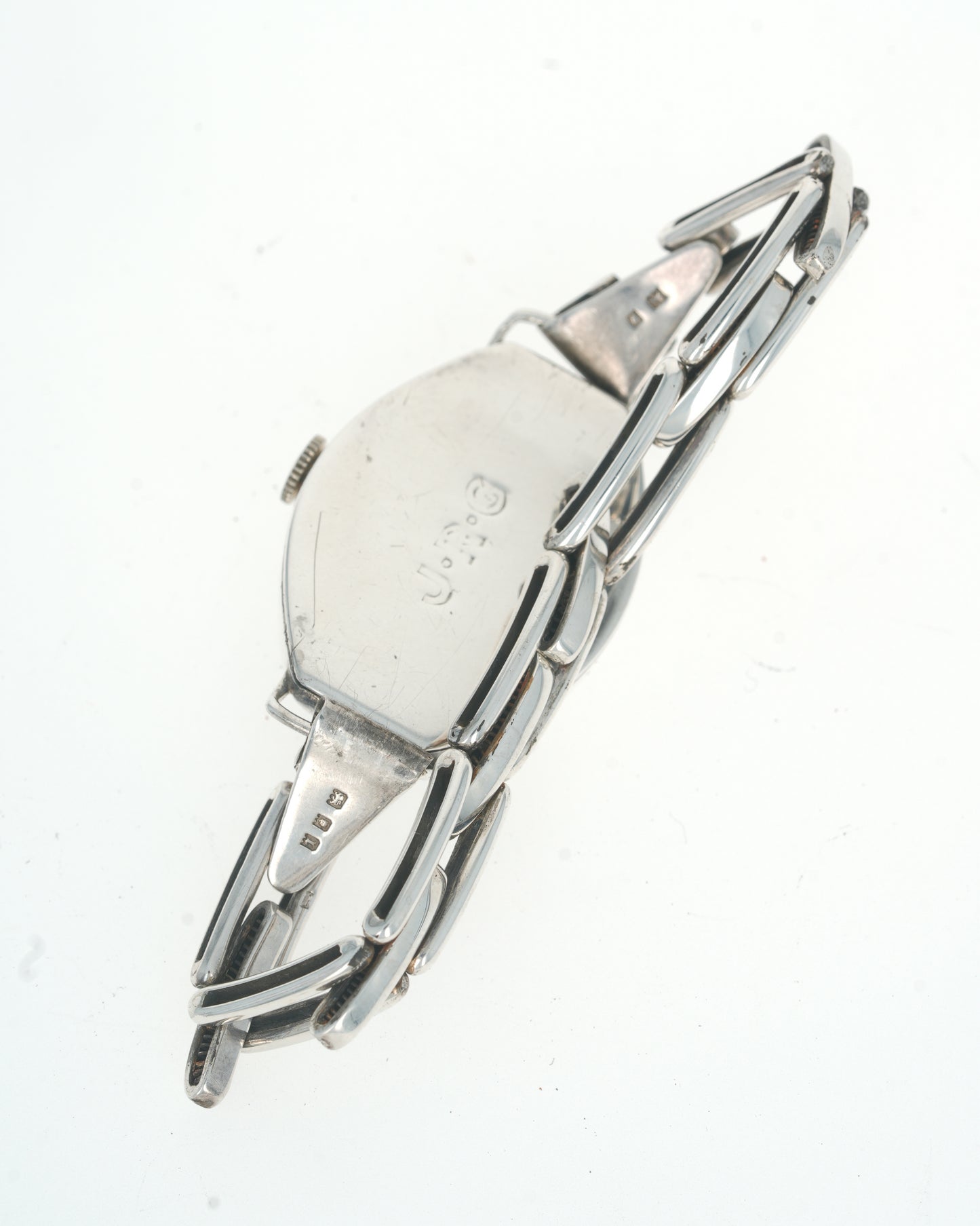 1911 Vintage Tiffany & Co. Gondolo-Style Sterling Silver Tonneau - Silver Radium Dial