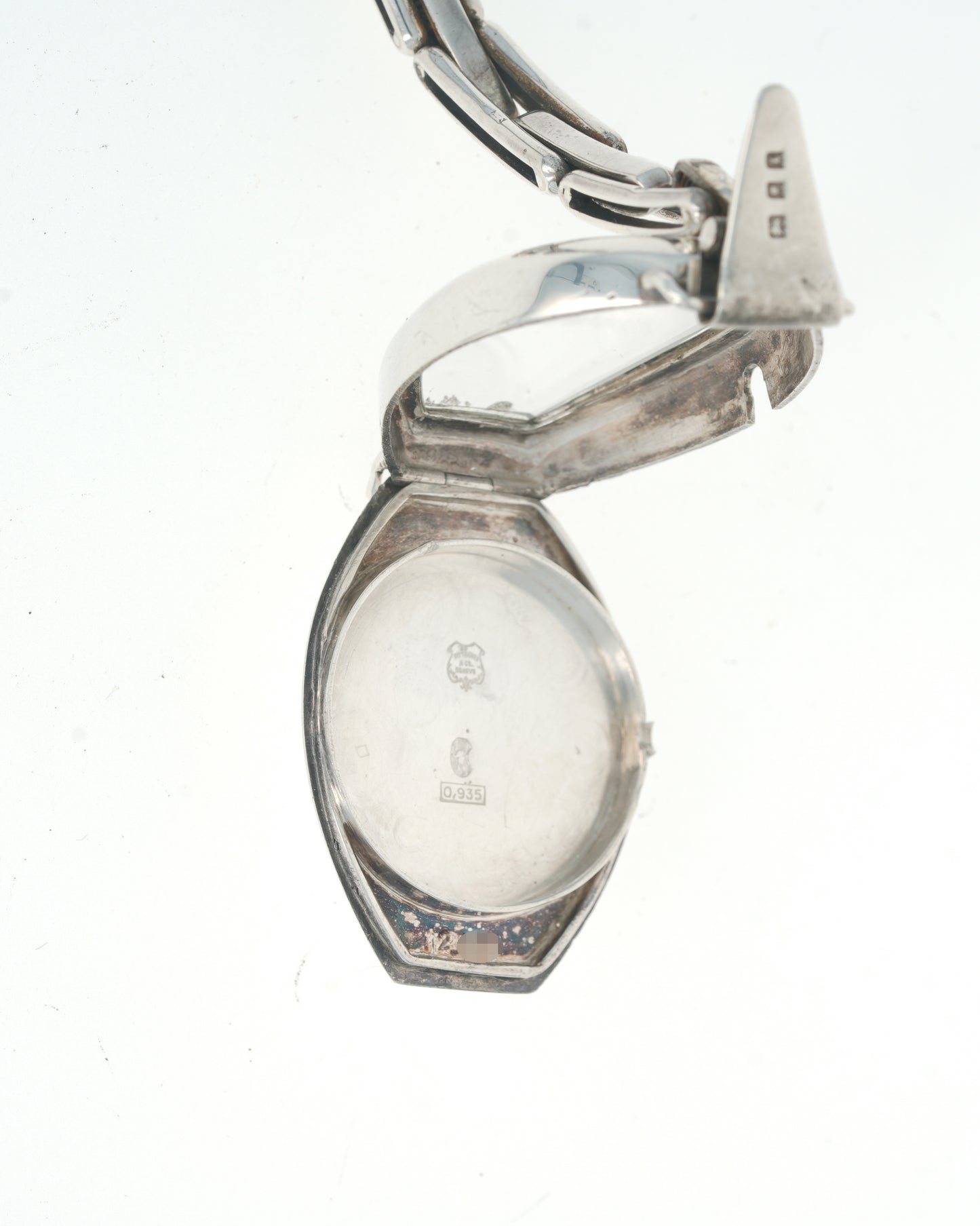 1911 Vintage Tiffany & Co. Gondolo-Style Sterling Silver Tonneau - Silver Radium Dial