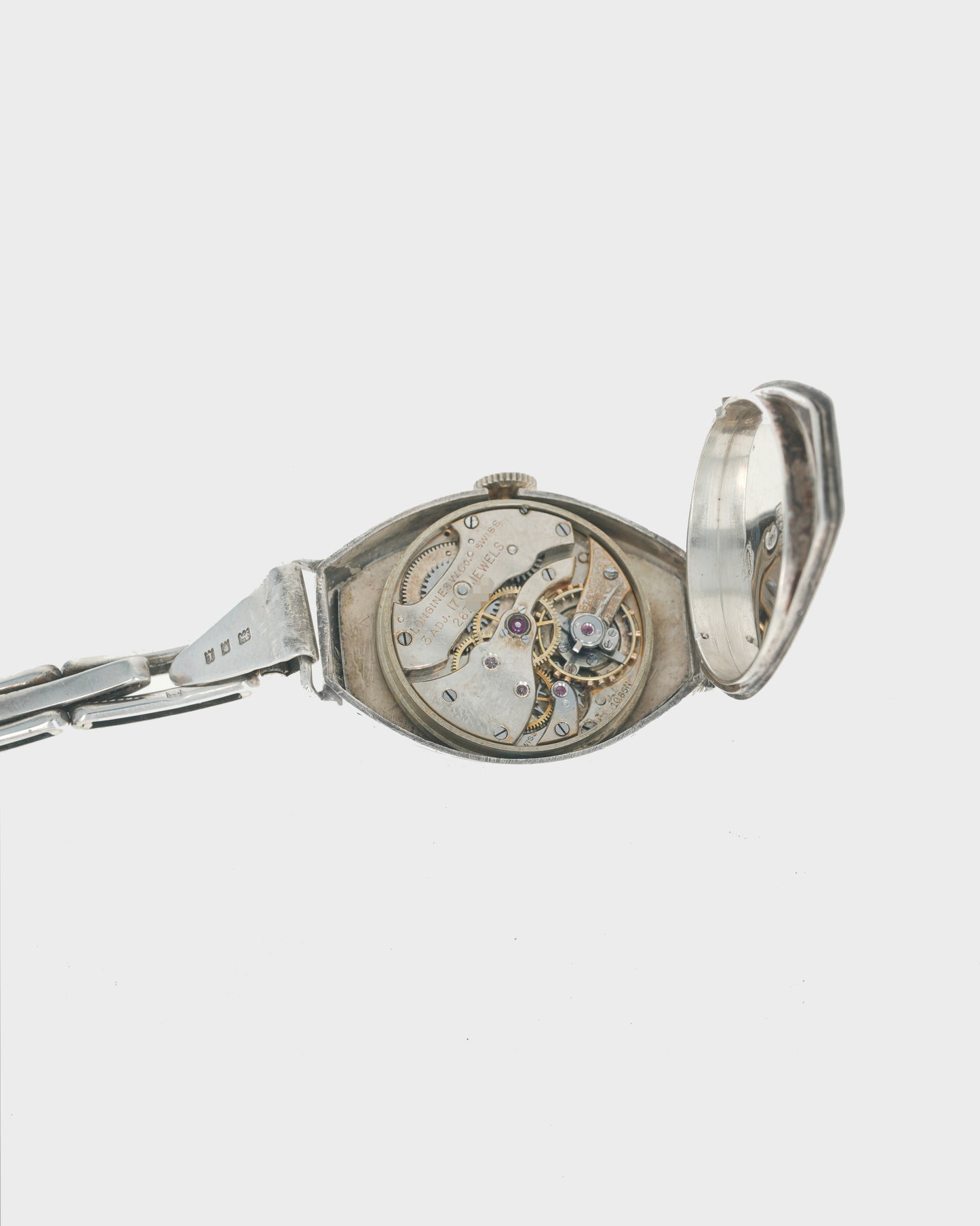 1911 Vintage Tiffany & Co. Gondolo-Style Sterling Silver Tonneau - Silver Radium Dial