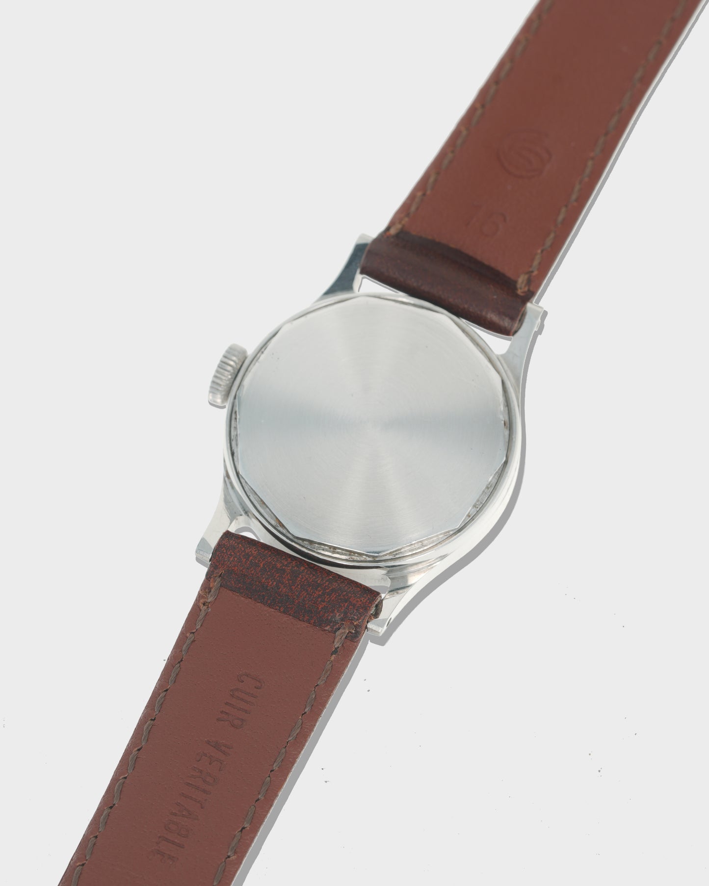 1940's Tiffany & Co. Stepped Borgel Case Military Watch - Silver Patinated Roman Numeral Dial