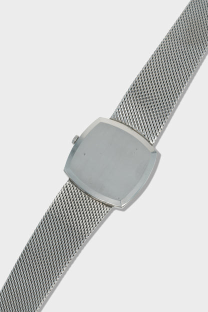 1970's Vintage Universal Geneve White Shadow Automatic - Cushion Shaped Blue Dial