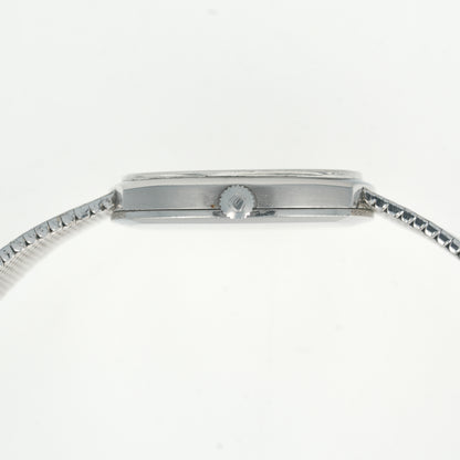 1970's Vintage Universal Geneve White Shadow Automatic - Cushion Shaped Blue Dial