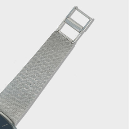 1970's Vintage Universal Geneve White Shadow Automatic - Cushion Shaped Blue Dial