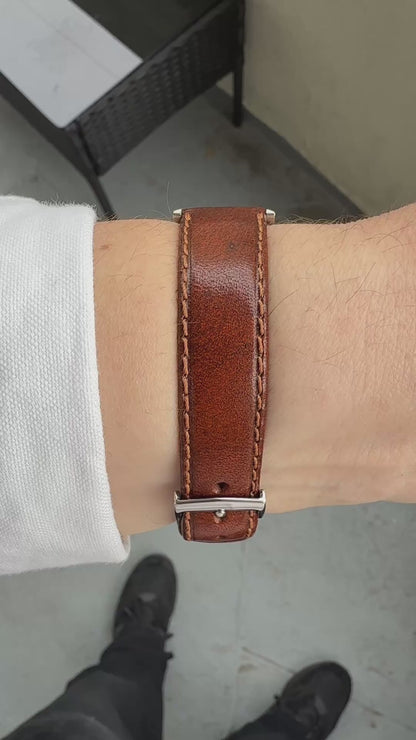 1940's Tiffany & Co. Stepped Borgel Case Military Watch - Silver Patinated Roman Numeral Dial