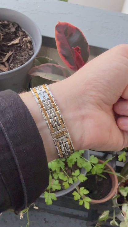 1994 Vintage Jaeger-LeCoultre Two-Tone Reverso Small Model Ref. 260.5.86 - Silver Dial