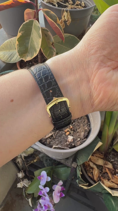 1980's Vintage Yellow Gold	Cartier Santos Dumont	Ref. 78097