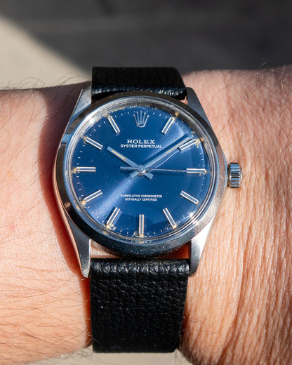 1973 Vintage Rolex Oyster Perpetual Ref. 1002 - Blue Metallic Dial