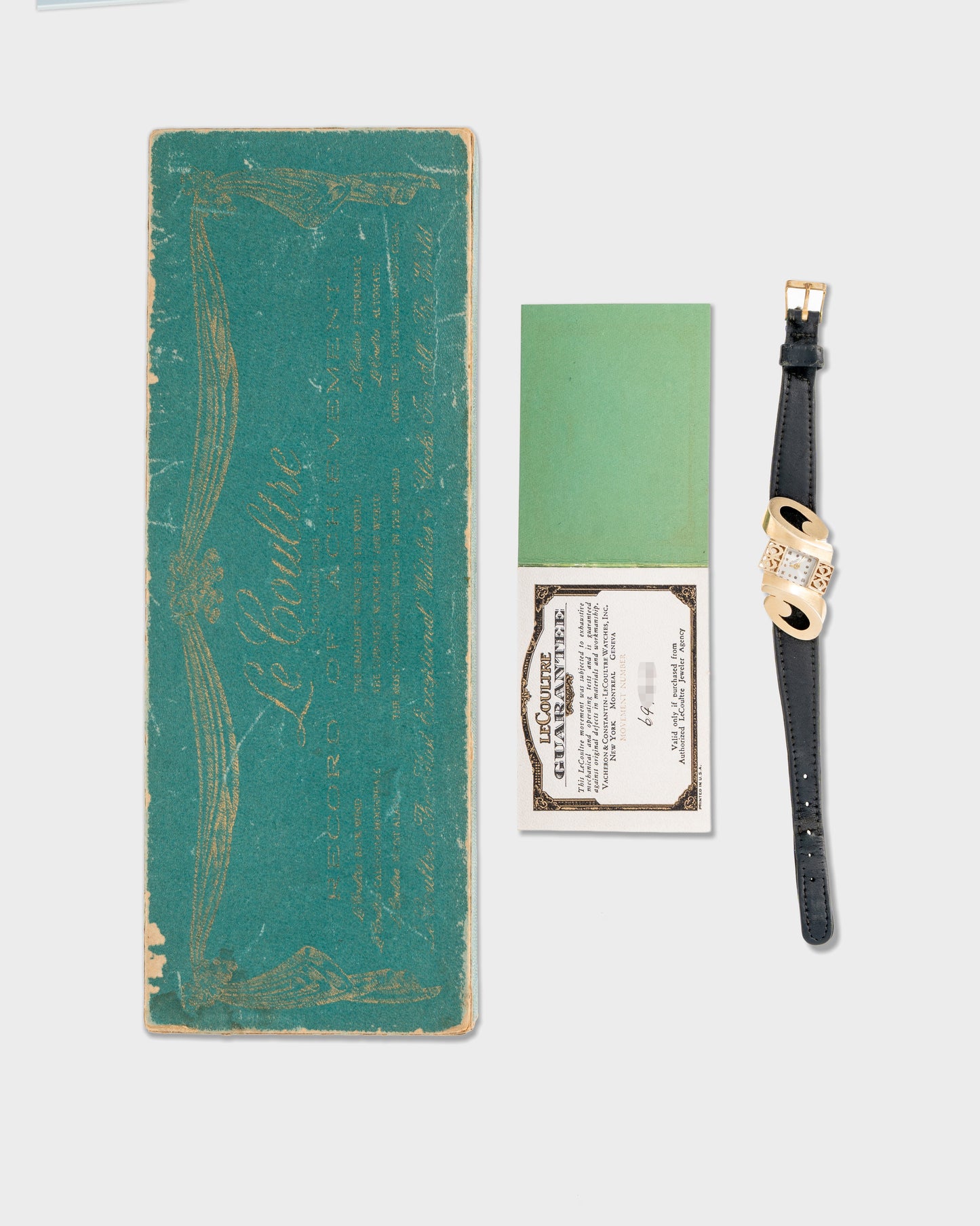 1960's Vintage Jaeger-LeCoultre Asymmetric Sculptural Case - Silver Dial with Box, Papers, Original Strap