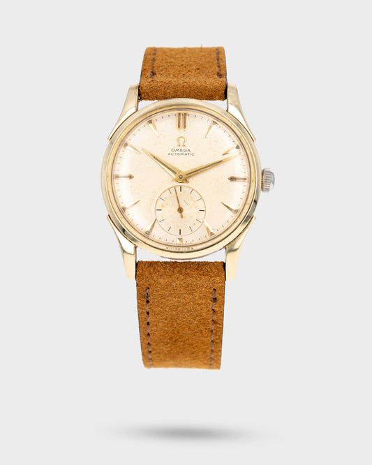 1950 Vintage Omega Two-Tone Bumper Automatic Ref. 2636-3 - Silver Dial