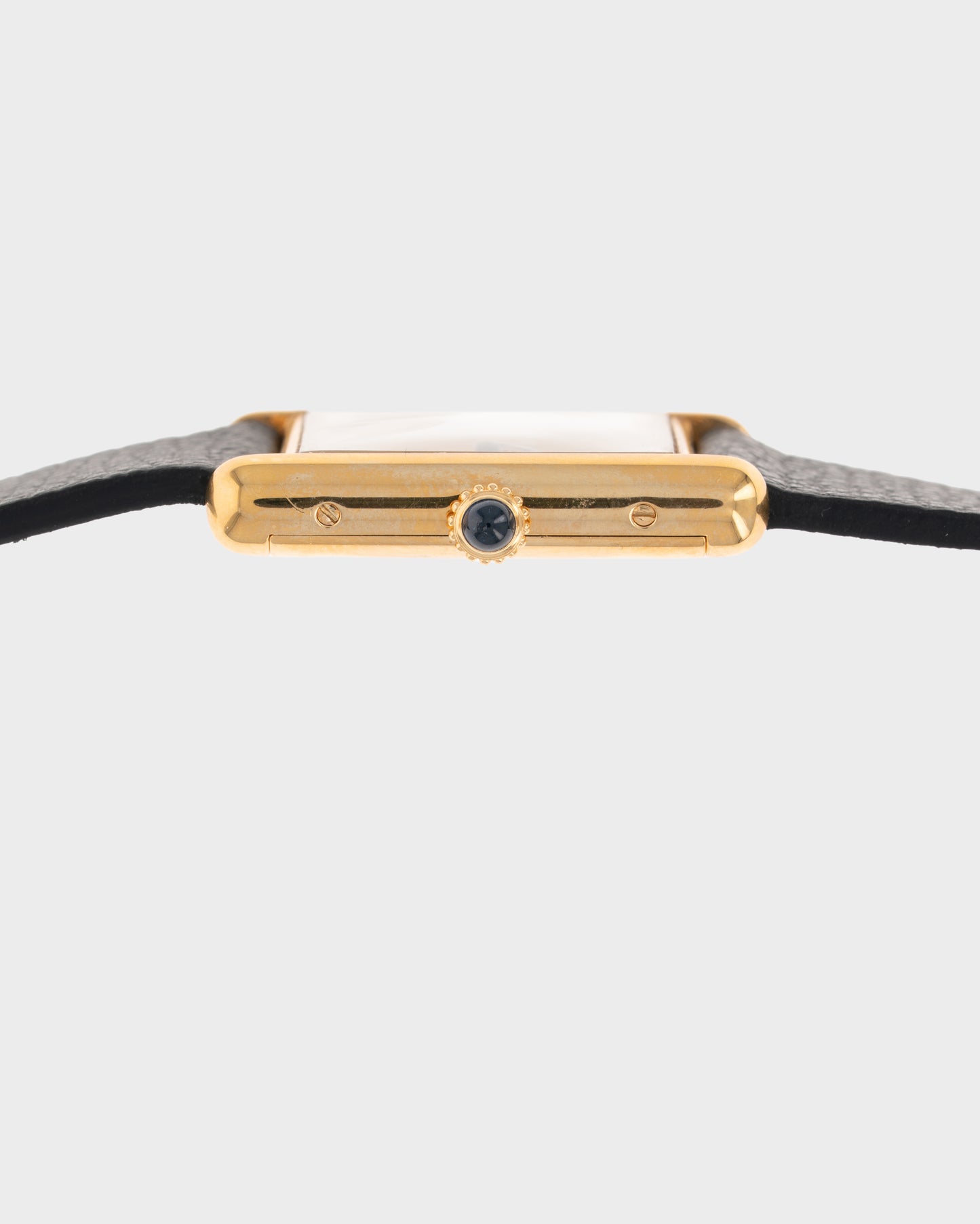 1970's Vintage Cartier Tank Must de Vermeil Large Model - Yellow 'Lemon' Dial with Cartier Box