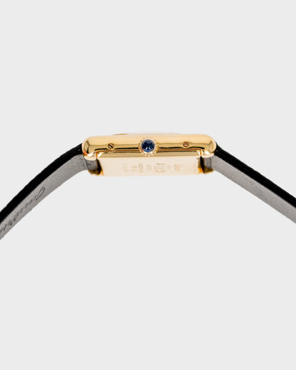 1970's Vintage Cartier Tank Must de Vermeil Large Model - Black Dial